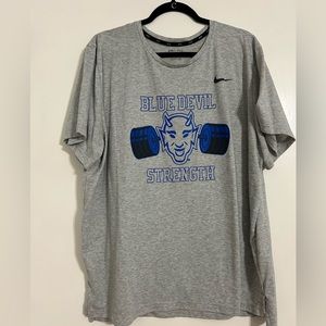 Nike Men’s Duke Strength Drifit Short-Sleeved Grey Shirt